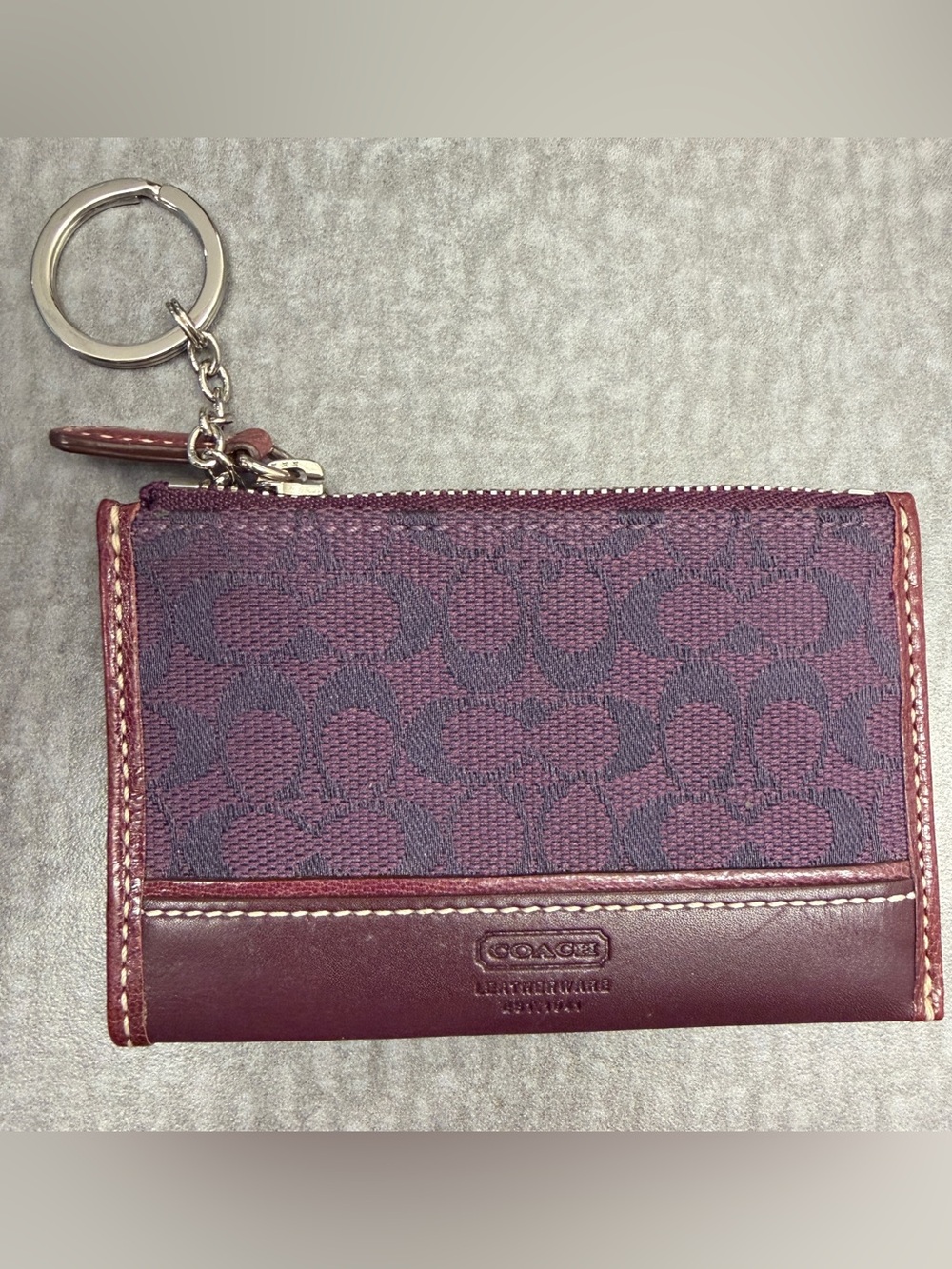 Coach Small Wristlet Pouch in Plum